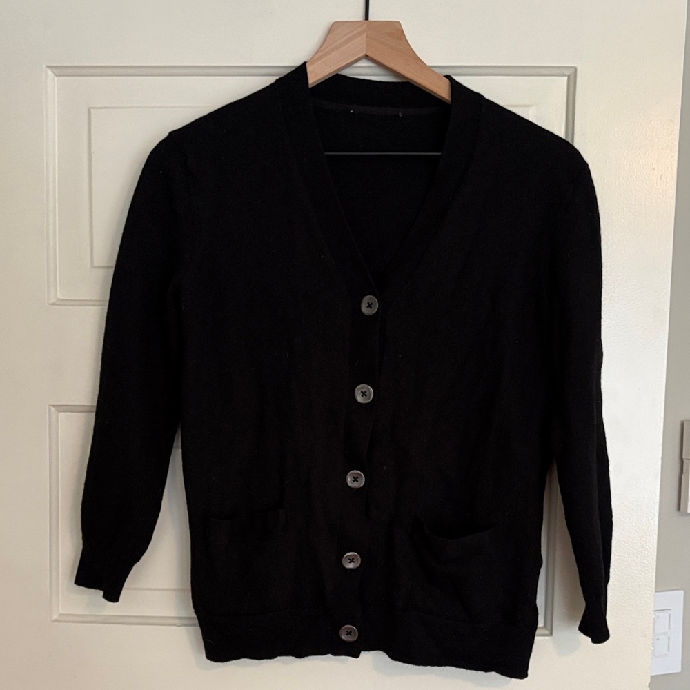 Source Unknown Black Cashmere Cardigan